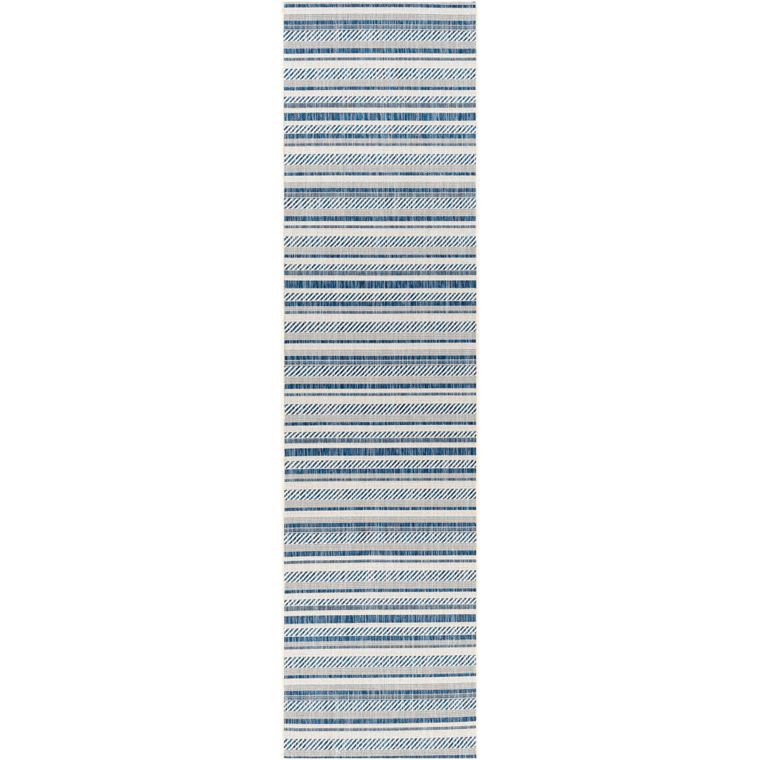Bellino Striped Denim Indoor/Outdoor Area Rug Beachcrest Home™ Rug Size: Runner 2'7" x 10'
