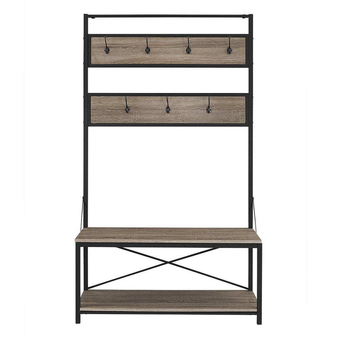 Everheart Hall Tree with Bench and Shoe Storage Gracie Oaks Color: Driftwood