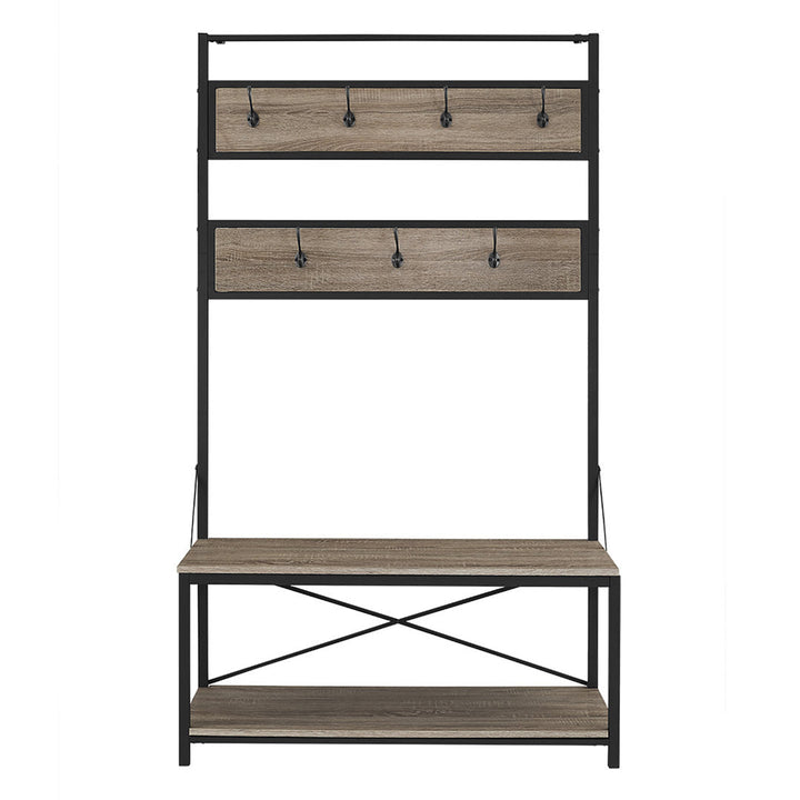 Everheart Hall Tree with Bench and Shoe Storage Gracie Oaks Color: Driftwood