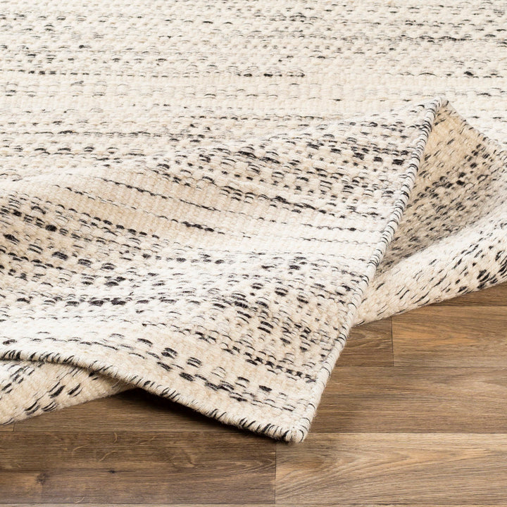 Sylvie Chevron Flatweave Wool Cream/Black Area Rug Kelly Clarkson Home Rug Size: Rectangle 2' x 3'