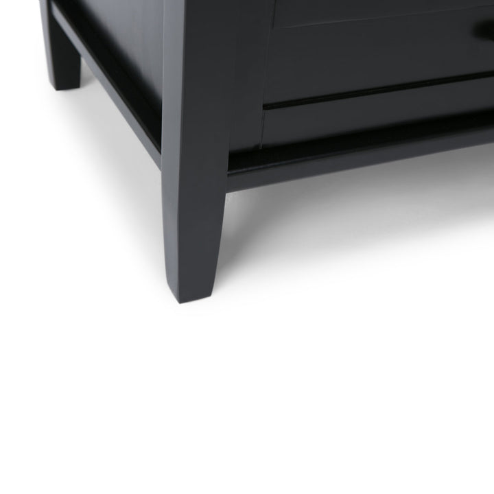 Warm Shaker SOLID WOOD TV Media Stand iFor TVs up to 50 inches Simpli Home Color: Black