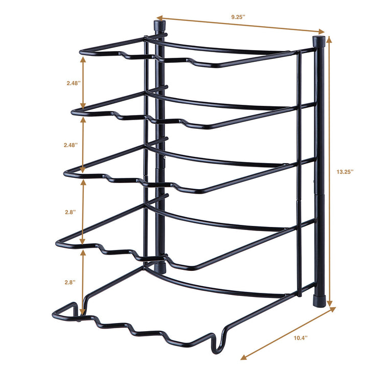 Heavy-Duty Kitchenware Pan Divider, Pot Lid, and Pot, Pan Organizer Rack Holder Prep & Savour