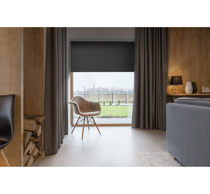 Blackout Cordless Roller Shade Symple Stuff Color: Dark Gray Blind Size: 57"W x 74"L