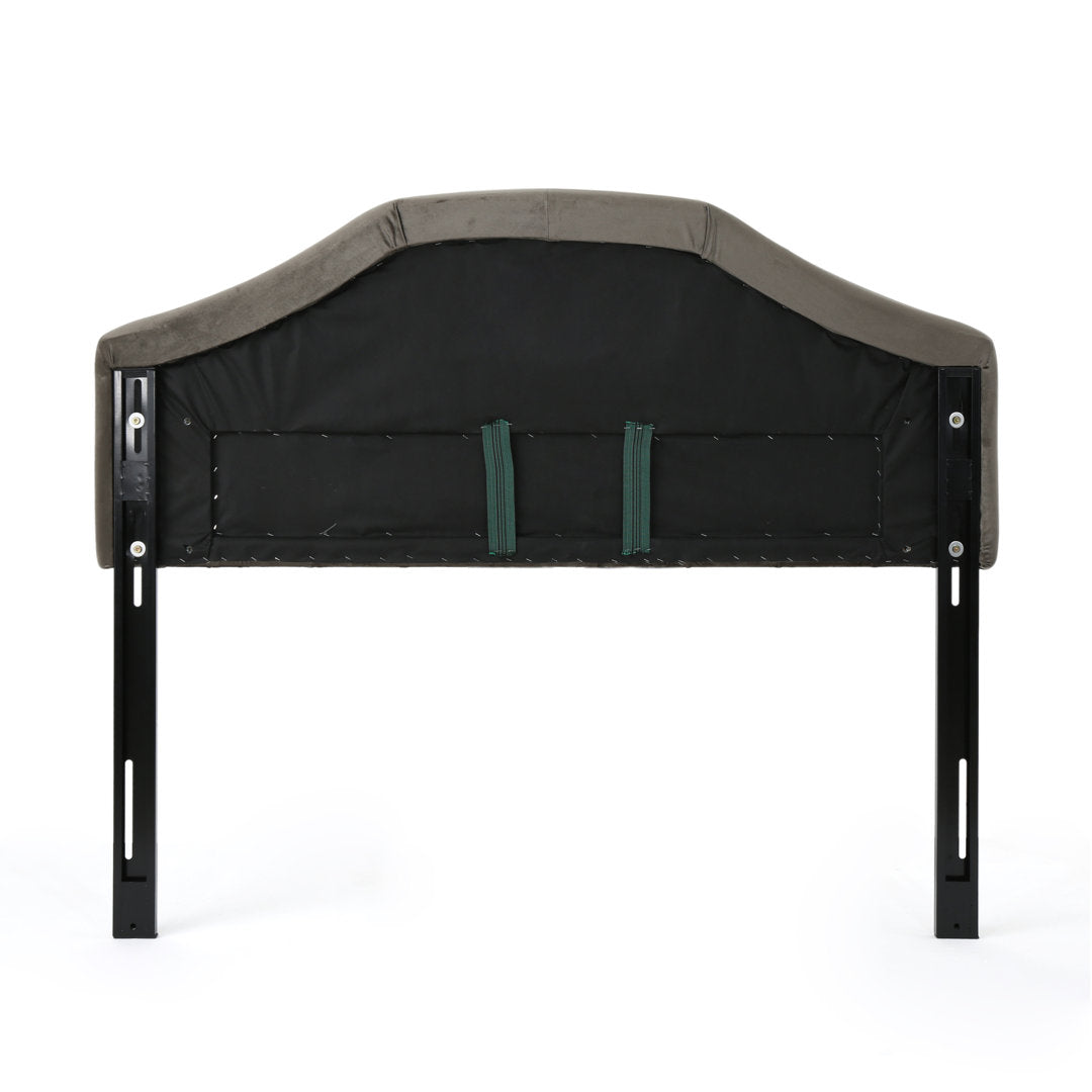 Danni Upholstered Metal Panel Headboard House of Hampton® Size: Full / Double Upholstery: Gray