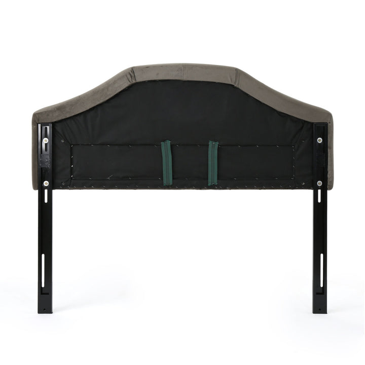 Danni Upholstered Metal Panel Headboard House of Hampton® Size: Full / Double Upholstery: Gray