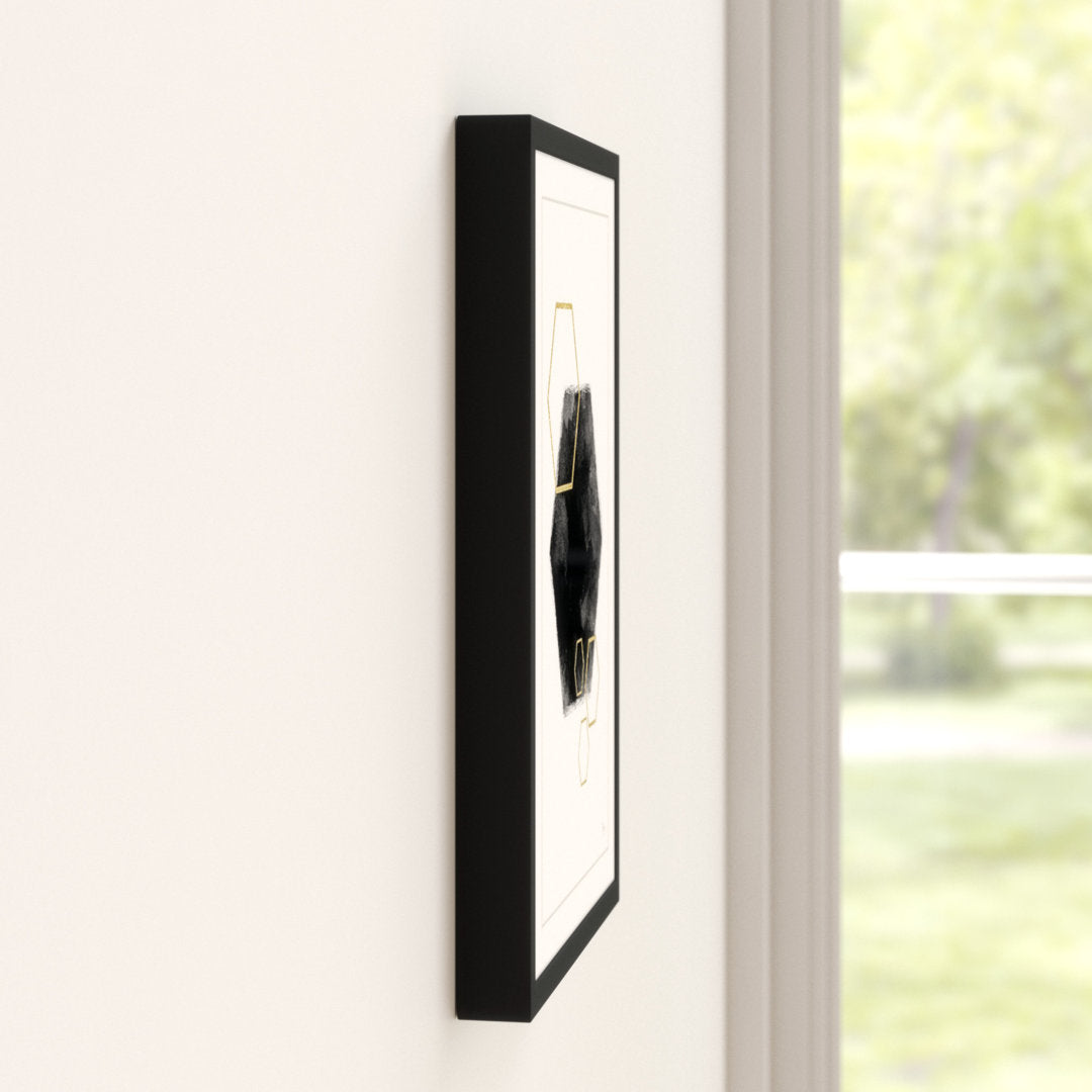 Black Hole Hexagon by Eyre Tarney Picture Frame  Print Etta Avenue™ Teen Size: 18" H x 12" W x 1.5" D
