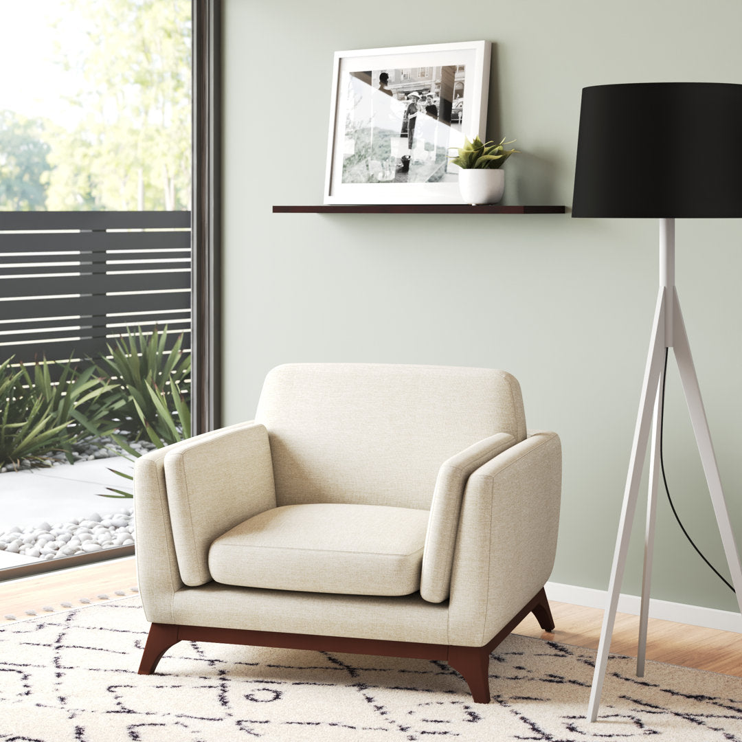 Bartouille Upholstered Fabric Armchair Union Rustic Fabric: Beige Polyester Blend