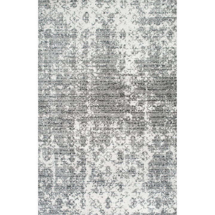 Deedra Modern Abstract Power Loom Performance Gray/White Rug 17 Stories Rug Size: Rectangle 10' x 14'