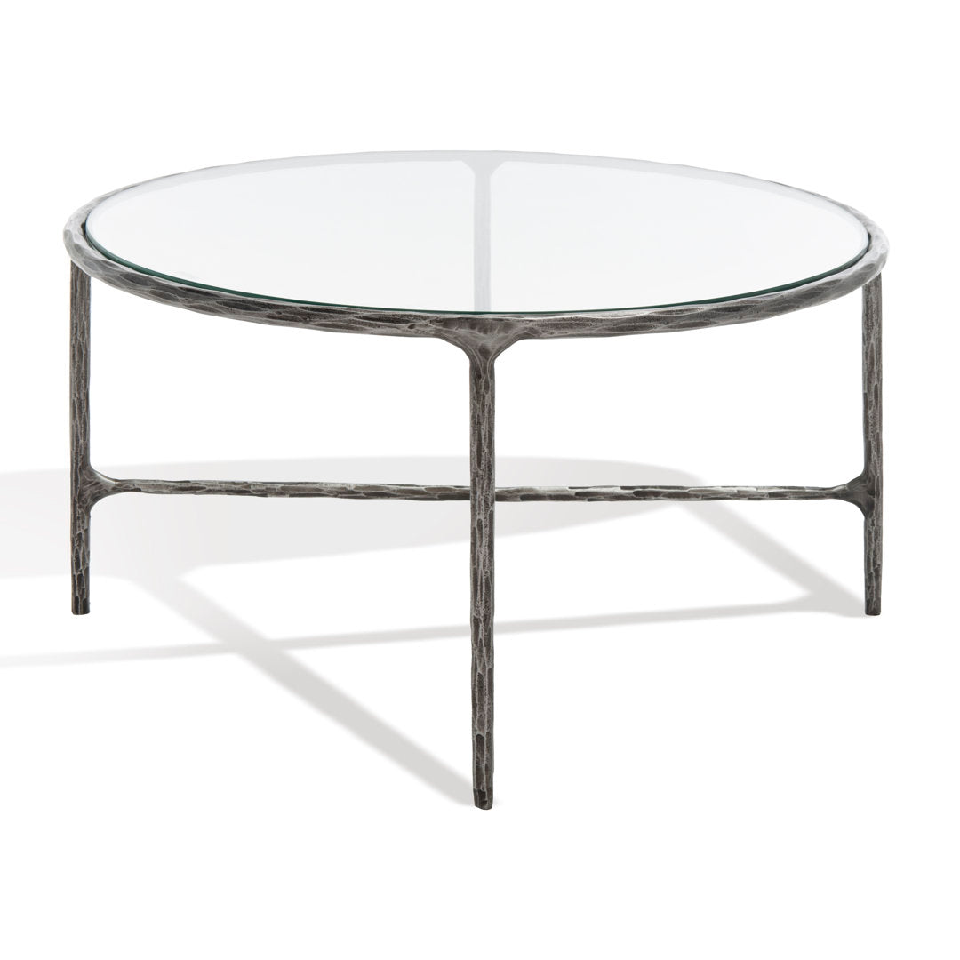 Evelynn 4 Legs Coffee Table Joss & Main Table Top Color: Clear, Table Base Color: Silver