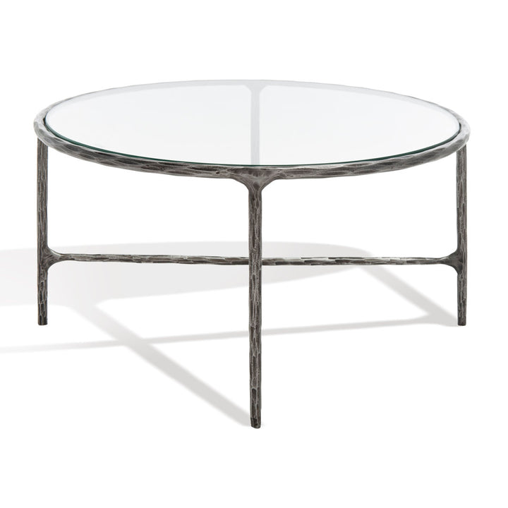 Evelynn 4 Legs Coffee Table Joss & Main Table Top Color: Clear, Table Base Color: Silver