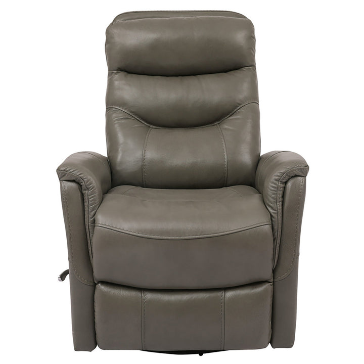 30" Top Grain Leather Manual Swivel Glider Recliner with Flared Arms Red Barrel Studio® Upholstery Color: Ice Genuine Leather