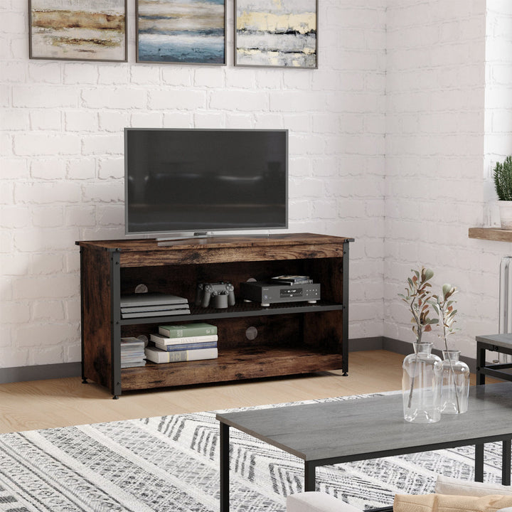 Antenore TV Stand for TVs up to 65" Zipcode Design™ Color: Brown/Black Overall Entertainment Center Width - Side to Side: 44.09