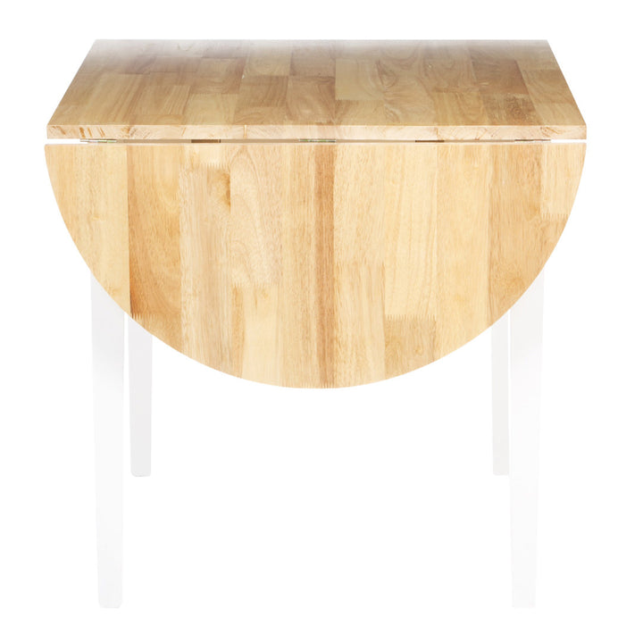 Castellon Drop Leaf Rubber Solid Wood Dining Table Charlton Home® Color: White