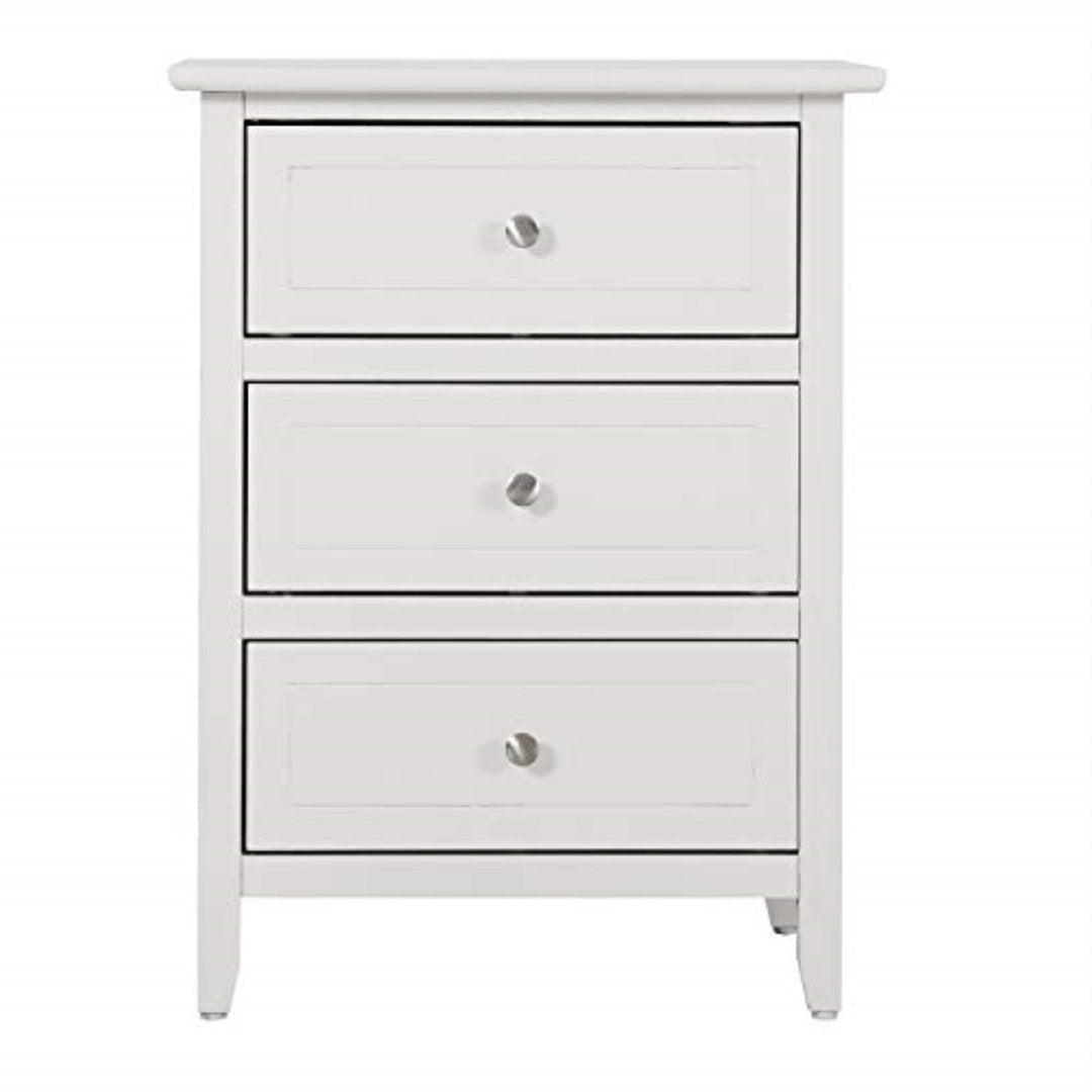 Emjay 3 - Drawer Nightstand Glory Furniture Color: White