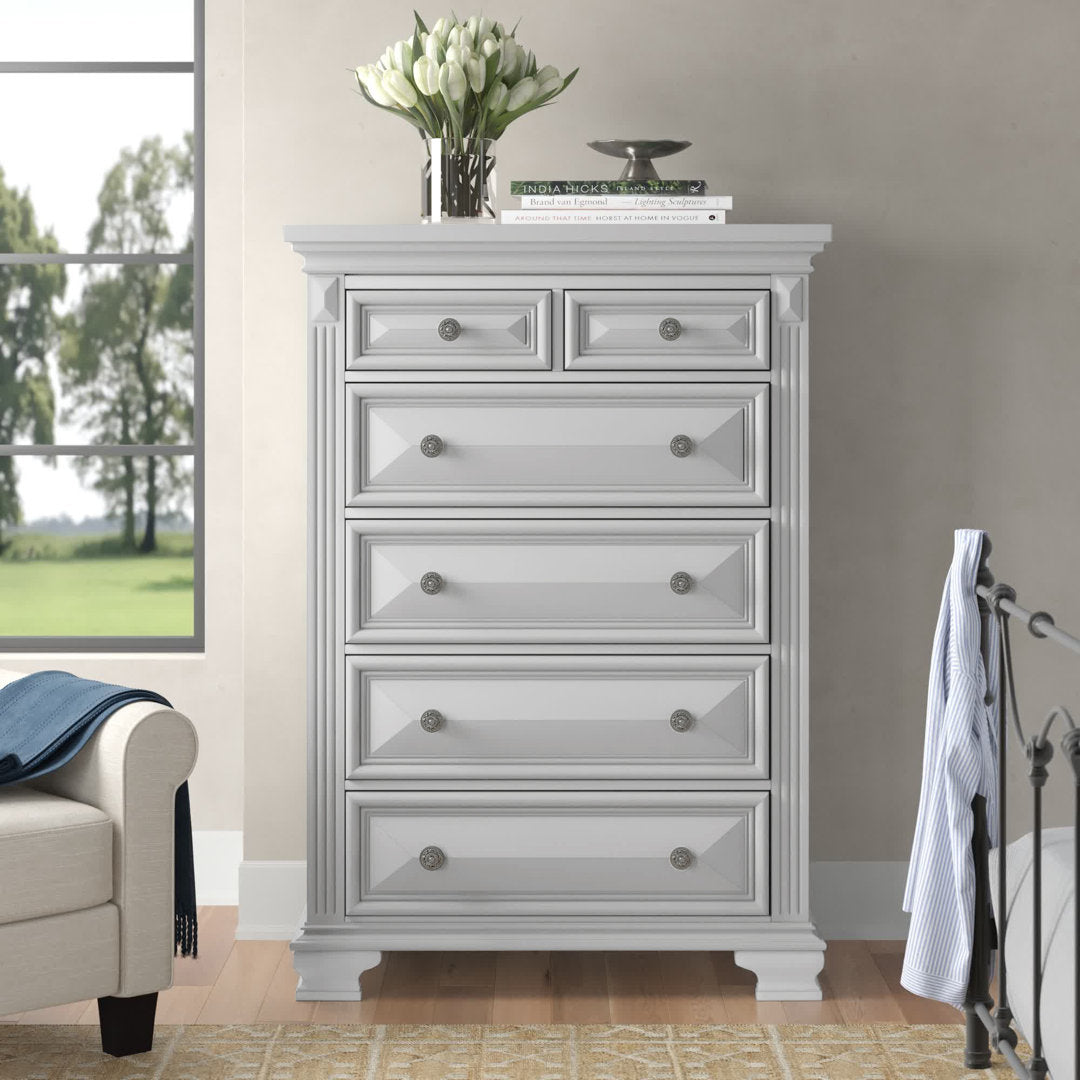 Alauna 6 Drawer Chest Lark Manor™ Color: Gray