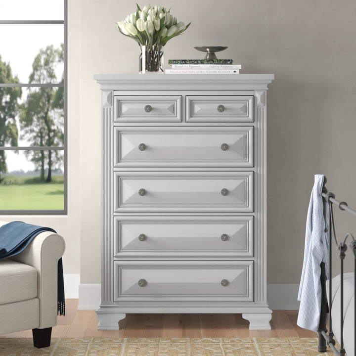 Alauna 6 Drawer Chest Lark Manor™ Color: Gray