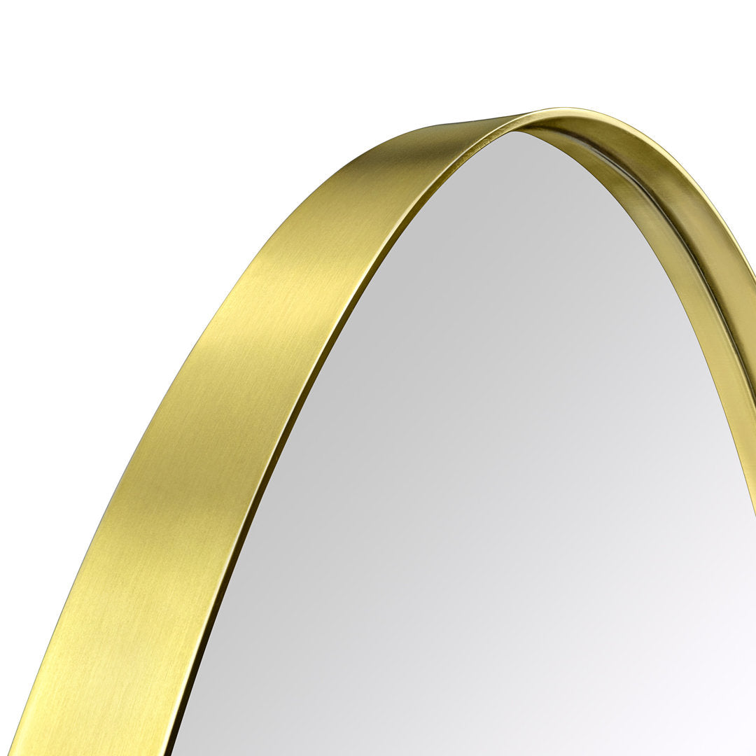 Javell Bathroom Mirror Ebern Designs Size: 36" x 24" Finish: Brushed Gold