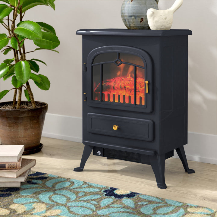 Manor Electric Fireplace Charlton Home® Finish: Black