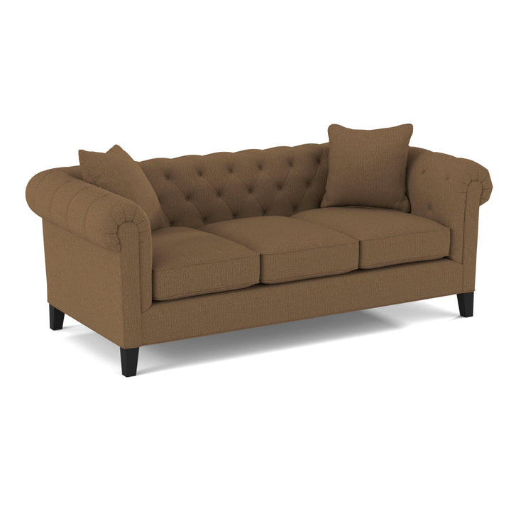 Caspar 82" Velvet Rolled Arm Chesterfield Sofa with Reversible Cushions Willa Arlo™ Interiors Body Fabric: Heavenly Cafe Chenille