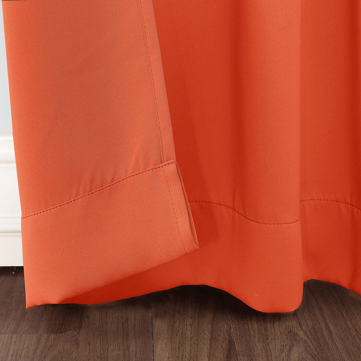 Wayfair Basics Blackout Grommet Curtain Panel Wayfair Basics® Curtain Color: Tangerine Size per Panel: 40" W x 84" L