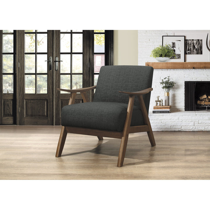 Hofstetter 72.39Cm Wide Polyester Armchair George Oliver Fabric: Dark Gray Linen