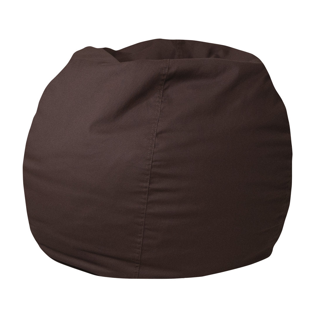 Classic Refillable Cotton Bean Bag Chair Mack & Milo™ Size: Small Body Fabric: Brown Cotton Twill