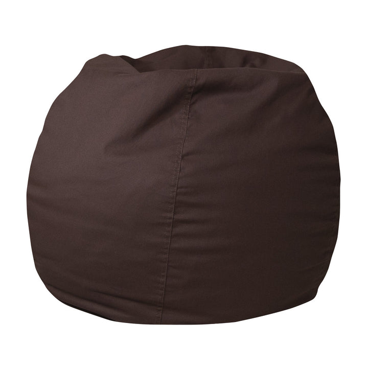 Classic Refillable Cotton Bean Bag Chair Mack & Milo™ Size: Small Body Fabric: Brown Cotton Twill