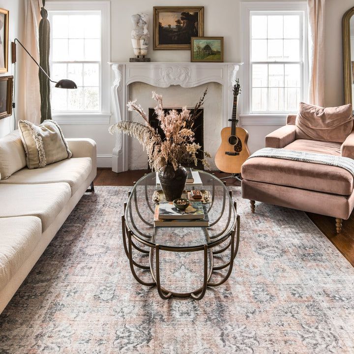 Gelo Oriental Blush/Gray Rug Bungalow Rose Rug Size: Rectangle 9' x 12'