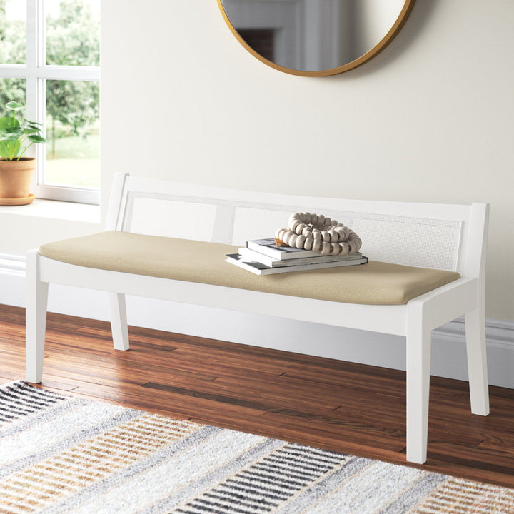 Donner Cane Back Cushioned Bench Joss & Main