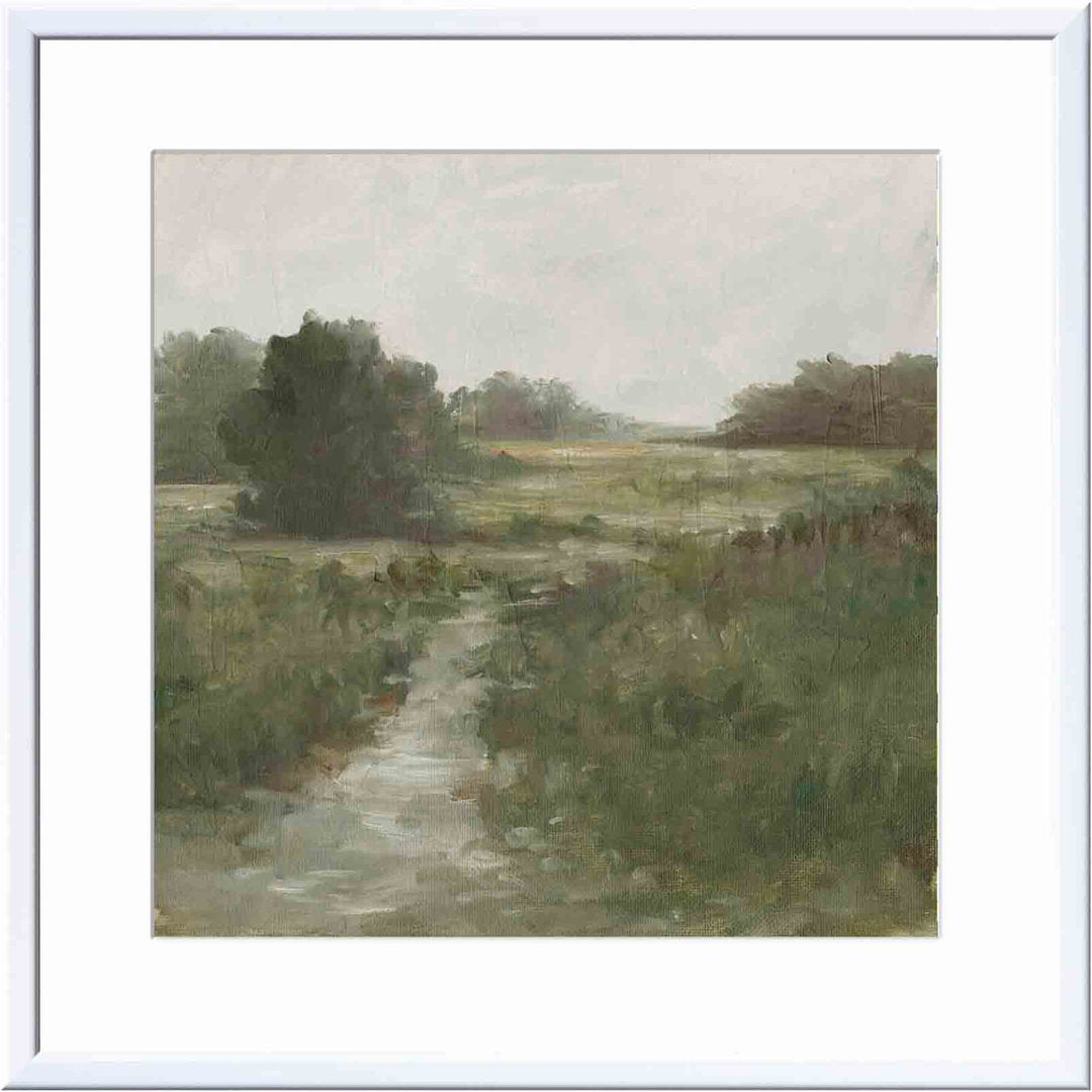 Tranquil Fen I by Ethan Harper - Picture Frame Painting Print Three Posts™ Frame Color: White Size: 20"H x 20"W