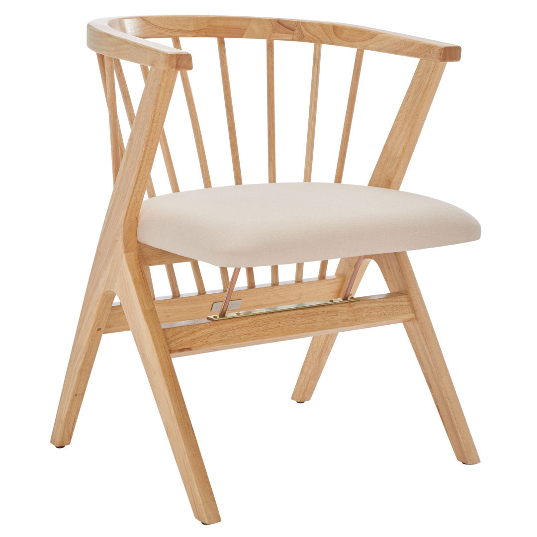 Artemis Slat Back Side Chair in Black (Set of 2) Mistana™ Upholstery Color: Natural, Color: Beige