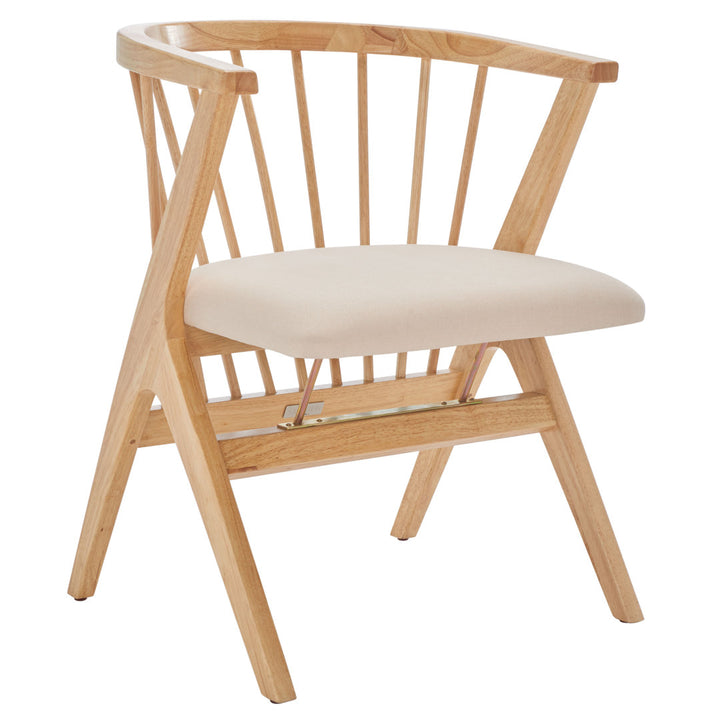 Artemis Slat Back Side Chair in Black (Set of 2) Mistana™ Upholstery Color: Natural, Color: Beige