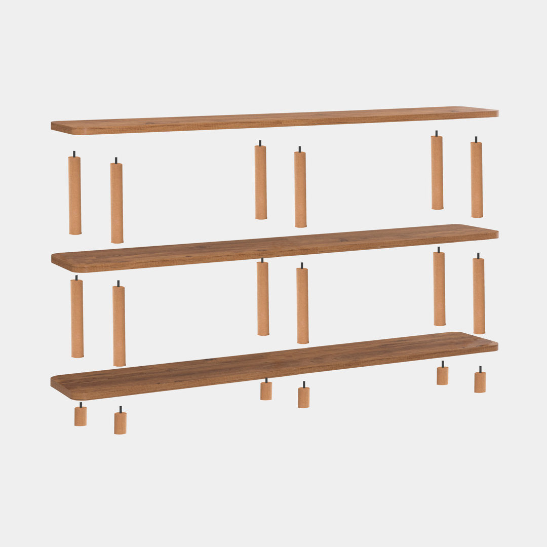 Miro 29.5" H x 70.9" W Solid Wood Etagere Bookcase East Urban Home