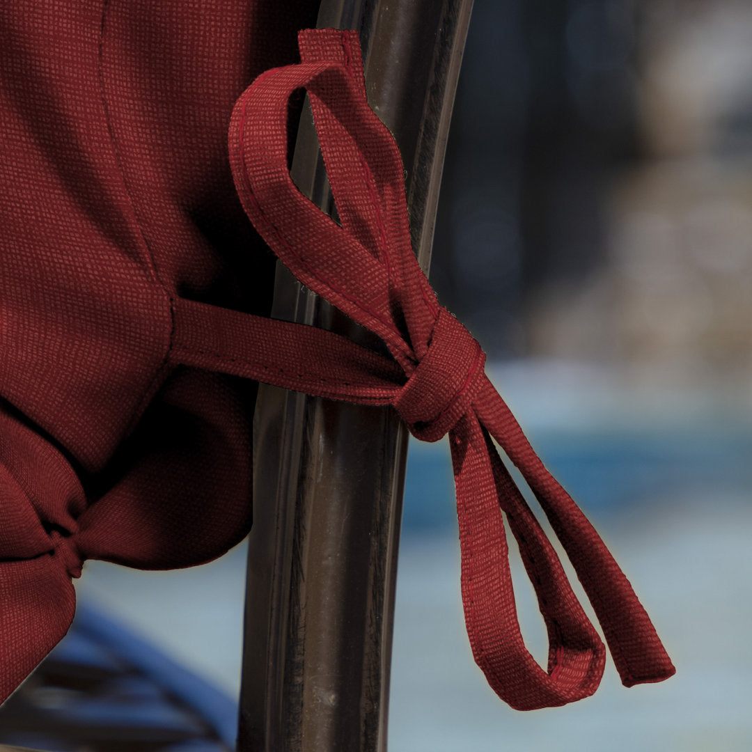 Outdoor Seat Cushion ARDEN Cushion Color: Ruby Cushion Size: 4" H x 19" W x 19" D