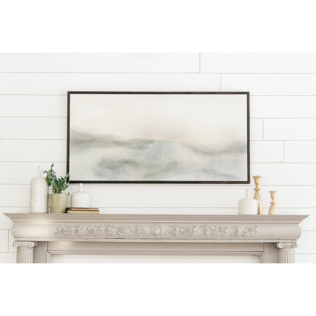 Morning Mercies Abstract Wood Framed Wall Art Orren Ellis Frame Color: Dark Brown