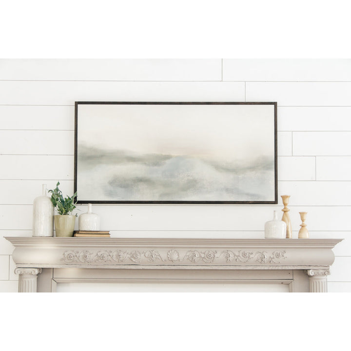 Morning Mercies Abstract Wood Framed Wall Art Orren Ellis Frame Color: Dark Brown