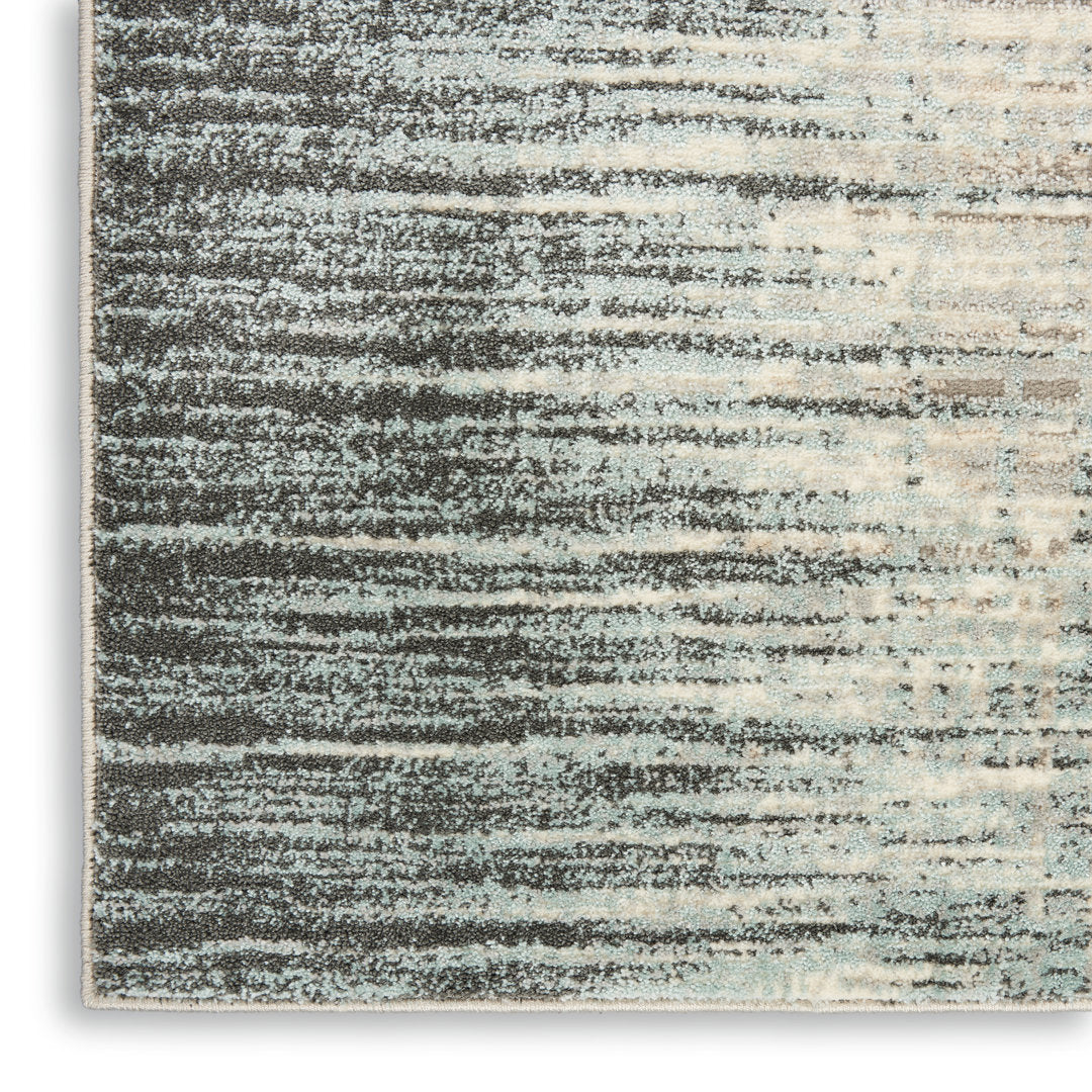 Kylan Abstract Teal/Gray/Beige Area Rug Steelside™ Rug Size: Rectangle 5'3" x 7'3"