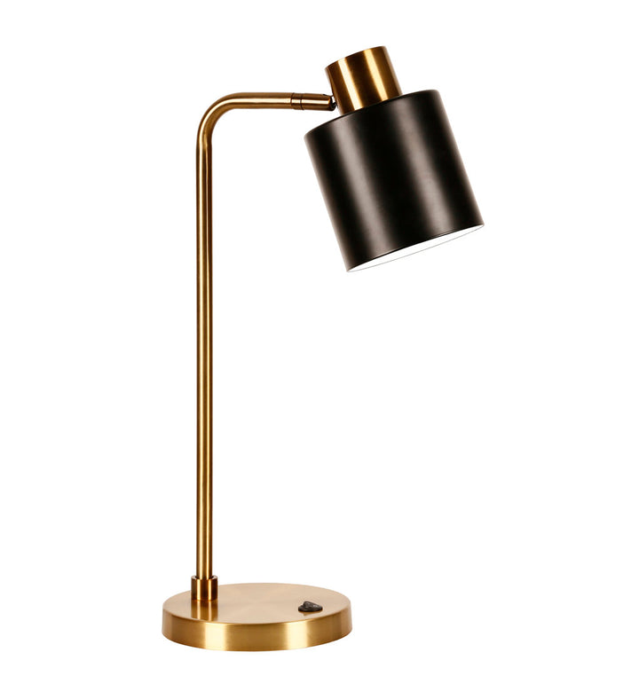 Khambrel 21" Desk Lamp Ivy Bronx Base Finish: Brass