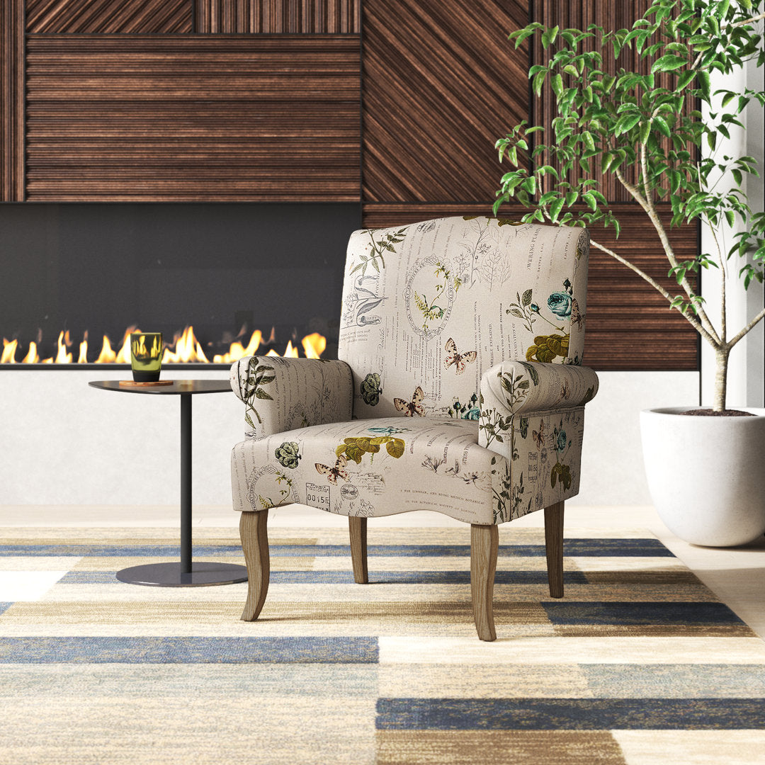 Belle 30" W Polyester Armchair Laurel Foundry Modern Farmhouse® Fabric: Floral Chenille