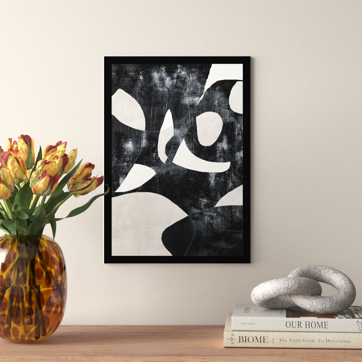Abstract 'All Of Me' Geometric Wall Art Print Joss & Main Frame Color: Black Framed Size: 17" H x 12" W