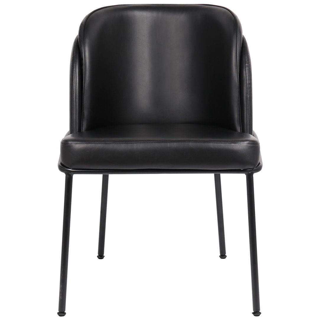 Philpott Faux Leather Dining Chair, Set Of 2 (Set of 2) Trent Austin Design® Upholstery Color: Black
