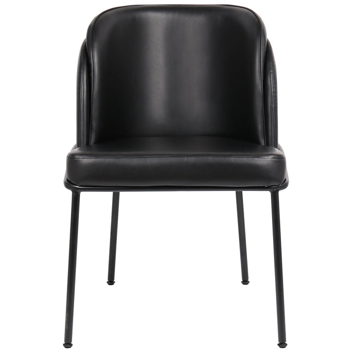 Philpott Faux Leather Dining Chair, Set Of 2 (Set of 2) Trent Austin Design® Upholstery Color: Black