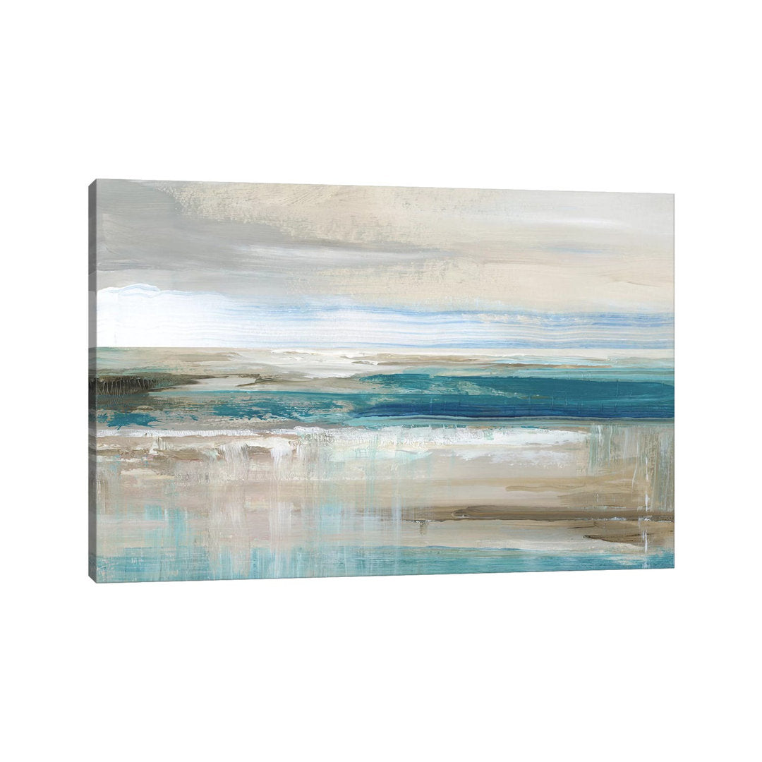 Abstract Sea ' - Floater Frame Print on Canvas East Urban Home Size: 8" H x 12" W x 0.75" D Format: Wrapped Canvas