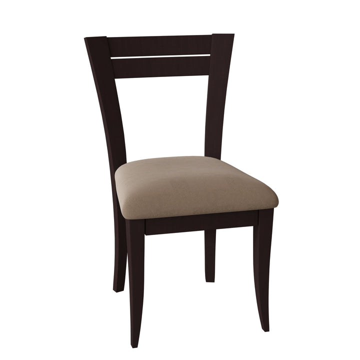 Claverley Ladder Back Side Chair Red Barrel Studio® Upholstery Color: Bounty, Frame Color: Shadow