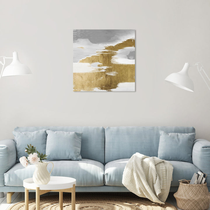 Gold Heaven - Painting on Canvas Oliver Gal Prints Size: 24" H x 24" W Format: Wrapped Canvas
