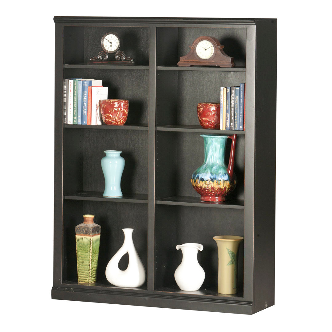 Coastal Double Wide Standard Bookcase Eagle Furniture Manufacturing Size: 48" H x 45" W x 13.75" D Door Type: None, Finish: European Ivory