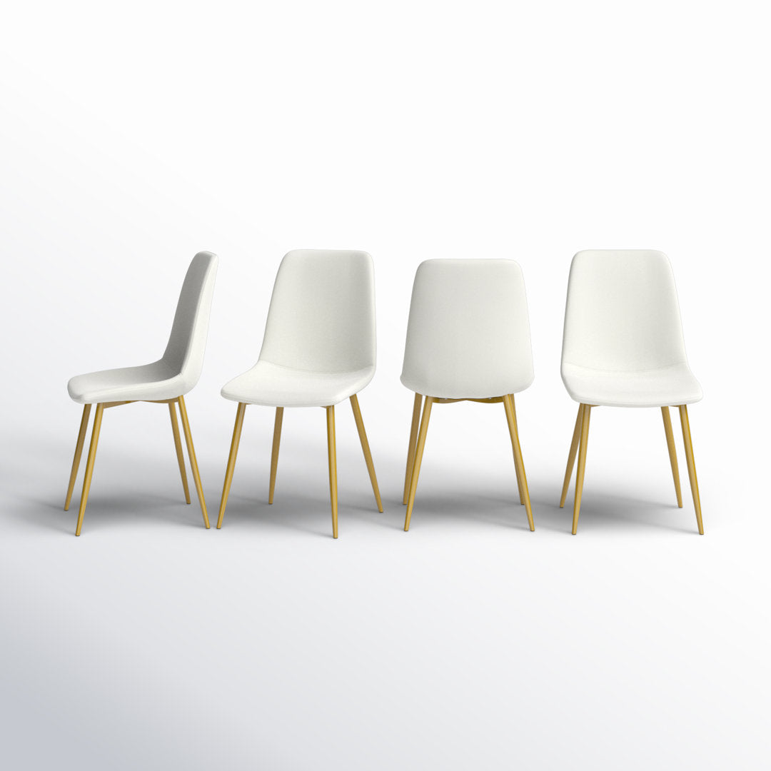 Heffron Velvet Upholstered Side Chair (Set of 4) Zipcode Design™ Upholstery Color: Beige