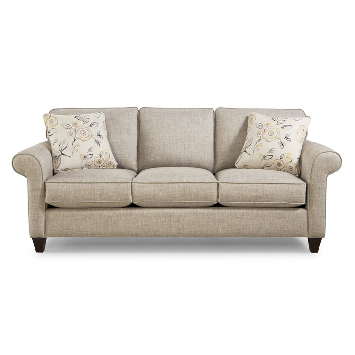 Affordable Fun 85" Rolled Arm Sofa Red Barrel Studio® Arm Covers: No, Body Fabric: Craftwood 42 Gray Performance Chenille
