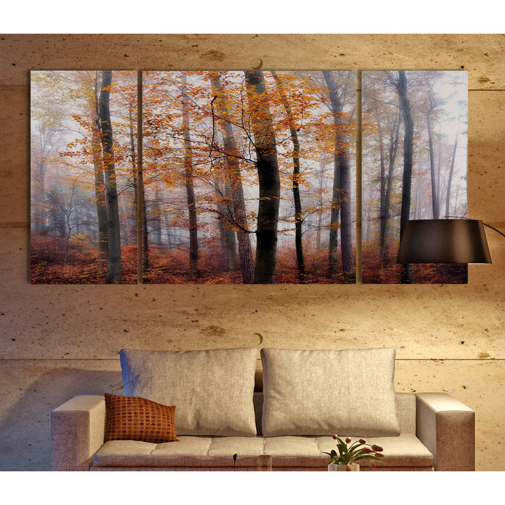 Lost in the Forest - 3 Piece Wrapped Canvas Multi-Piece Image Print Set Alcott Hill® Overall Size: 40" H x 80" W x 1.5" D