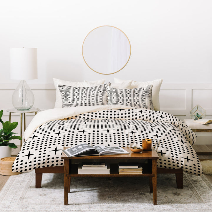 Black/White Microfiber Modern & Contemporary Duvet Cover Deny Designs Size: Twin/Twin XL Duvet Cover + 1 Sham